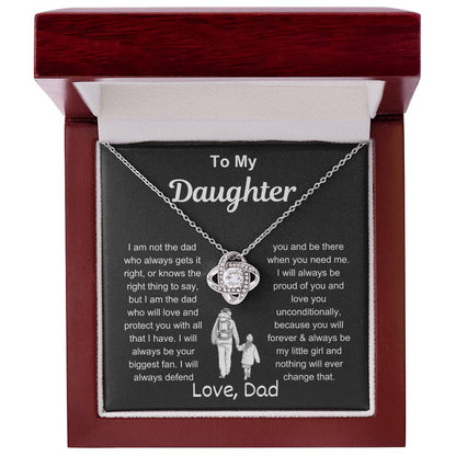 TO MY DAUGHTER STROLL | Love Dad | Love Knot Necklace