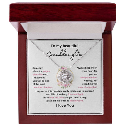 To My Granddaughter | Love Knot Necklace