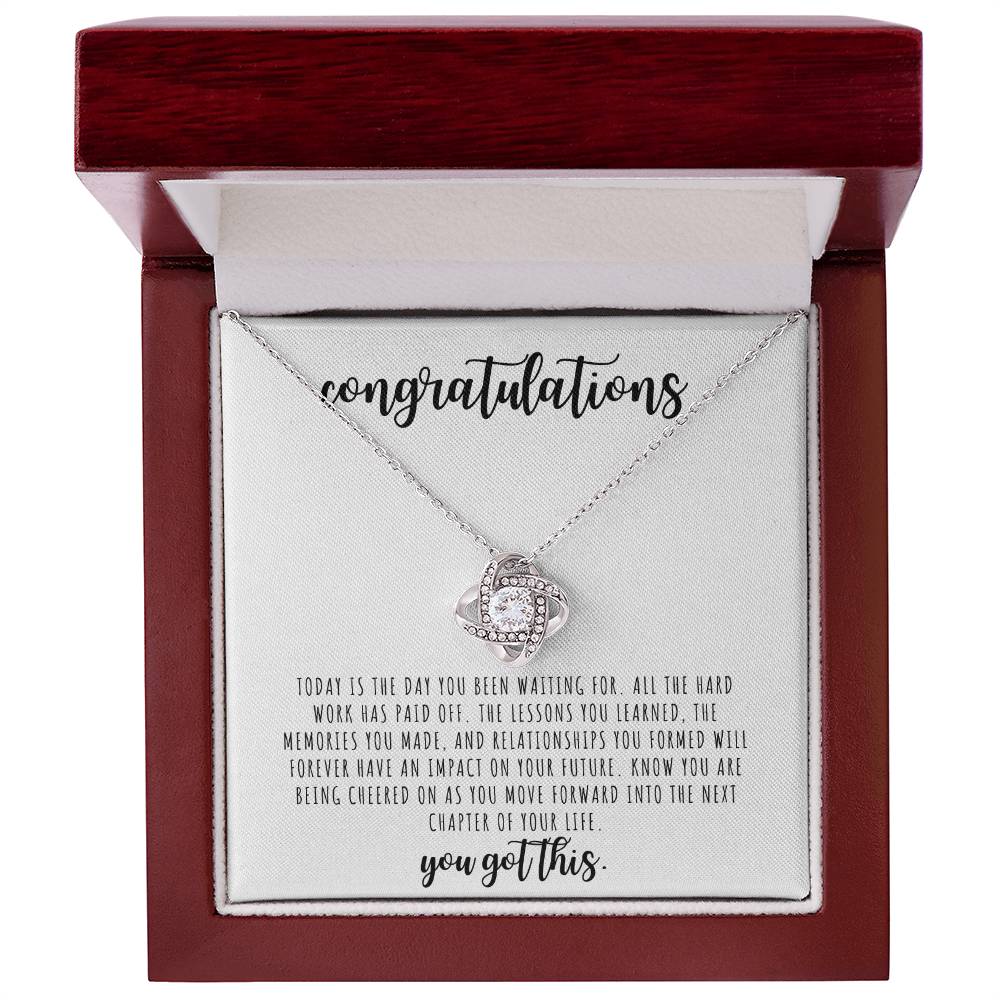 CONGRATULATIONS | Graduation Gift | Love Knot Necklace