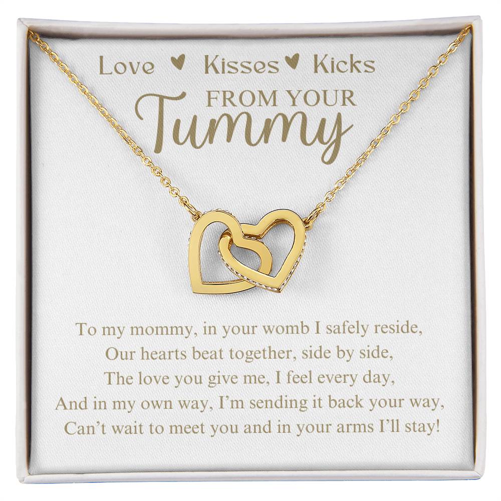 From Your Tummy | Mommy To Be | Interlocking Heart Necklace