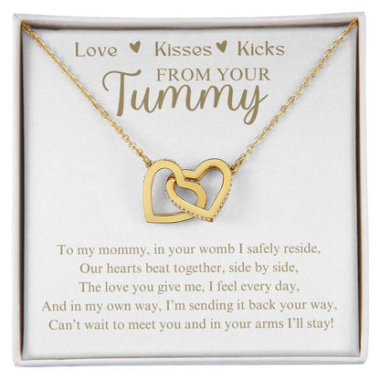From Your Tummy | Mommy To Be | Interlocking Heart Necklace