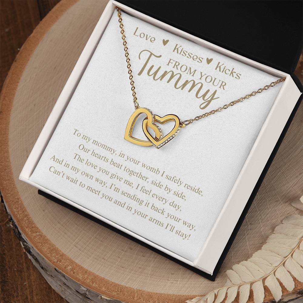 From Your Tummy | Mommy To Be | Interlocking Heart Necklace