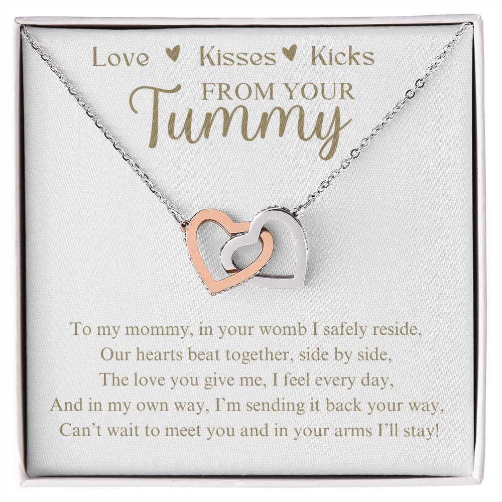 From Your Tummy | Mommy To Be | Interlocking Heart Necklace