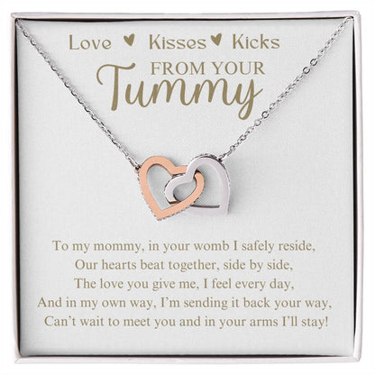 From Your Tummy | Mommy To Be | Interlocking Heart Necklace