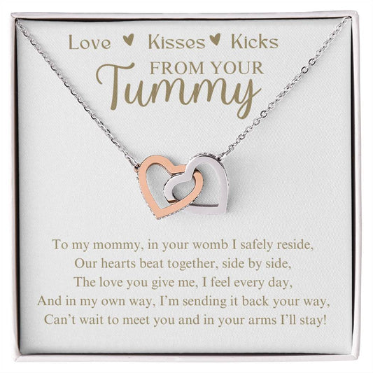 From Your Tummy | Mommy To Be | Interlocking Heart Necklace