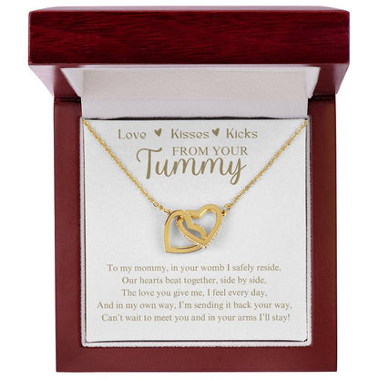 From Your Tummy | Mommy To Be | Interlocking Heart Necklace