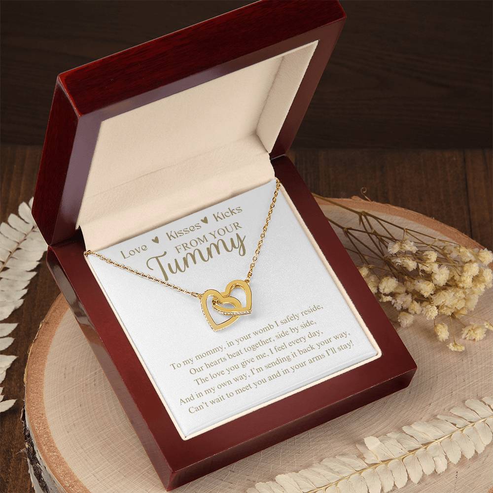 From Your Tummy | Mommy To Be | Interlocking Heart Necklace