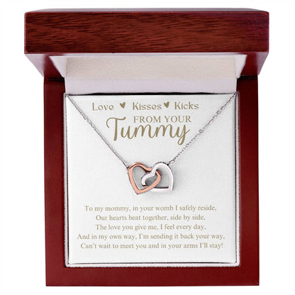From Your Tummy | Mommy To Be | Interlocking Heart Necklace