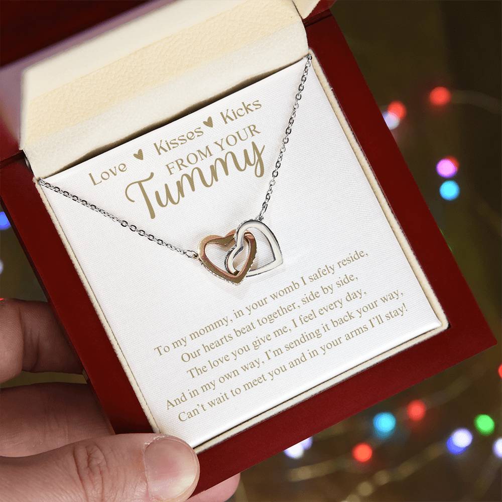 From Your Tummy | Mommy To Be | Interlocking Heart Necklace