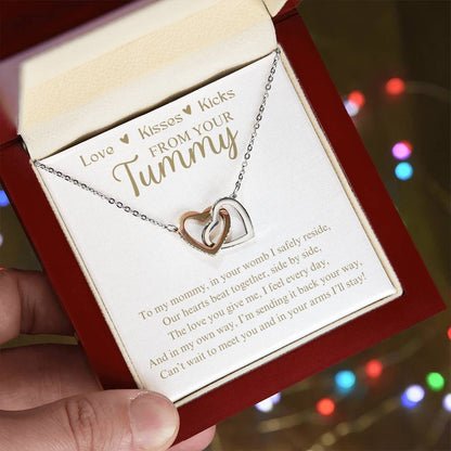From Your Tummy | Mommy To Be | Interlocking Heart Necklace