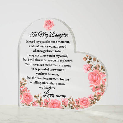 TO MY DAUGHTER | Heart Acrylic