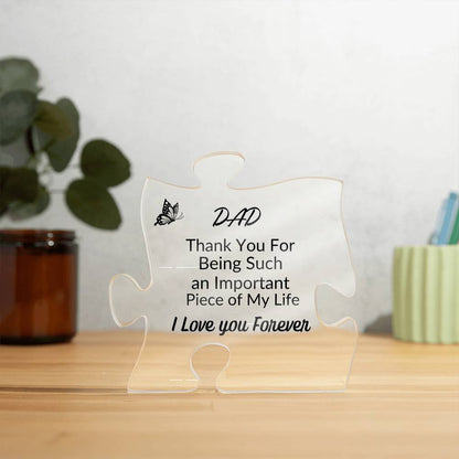 DAD| Thank You| Love You Forever| Acrylic Puzzle