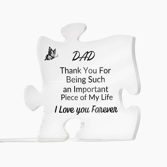 DAD| Thank You| Love You Forever| Acrylic Puzzle