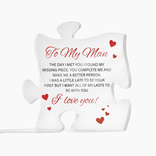 TO MY MAN | PUZZLE PIECE | Acrylic Plaque