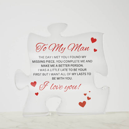TO MY MAN | PUZZLE PIECE | Acrylic Plaque