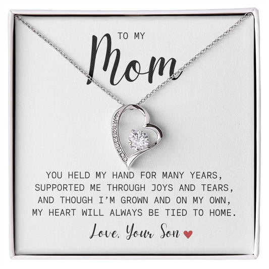 To My Mom| You Held My Hand From Son| Forever Love Necklace