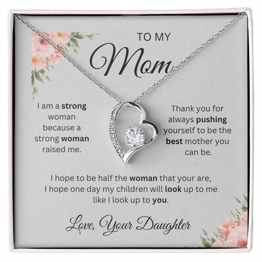 TO MY MOM| Thank You-Grey-Forever Love Necklace