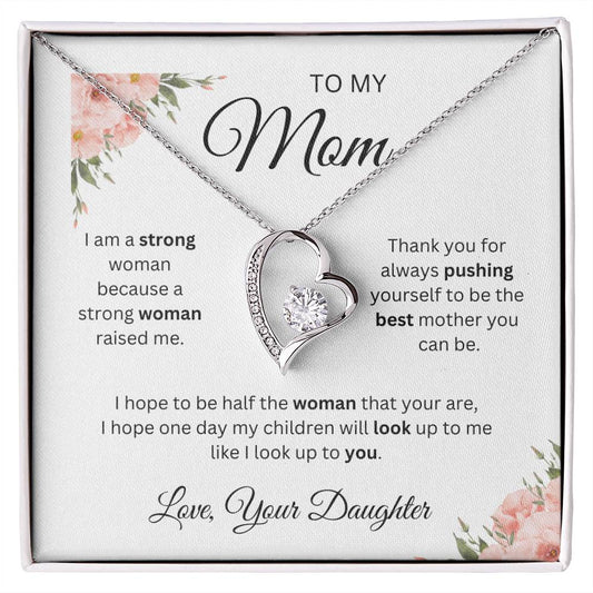 TO MY MOM| Thank You| Forever Love Necklace