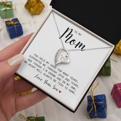 To My Mom| You Held My Hand From Son| Forever Love Necklace