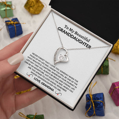 To My Beautiful Granddaughter| Forever Love Necklace
