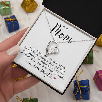 To My Mom| You Held My Hand From Daughter| Forever Love Necklace