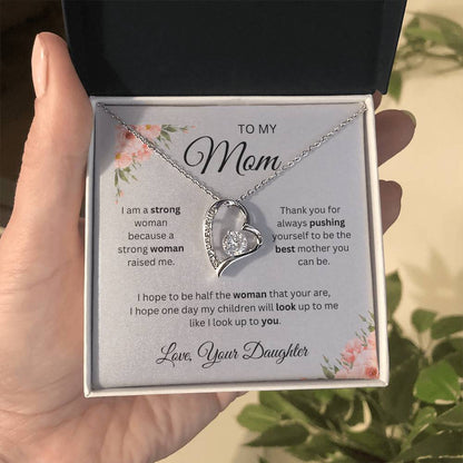 TO MY MOM| Thank You-Grey-Forever Love Necklace