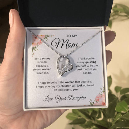 TO MY MOM| Thank You| Forever Love Necklace