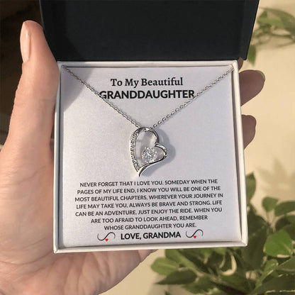 To My Beautiful Granddaughter| Forever Love Necklace