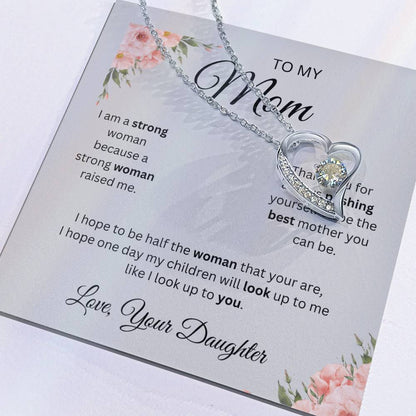 TO MY MOM| Thank You-Grey-Forever Love Necklace
