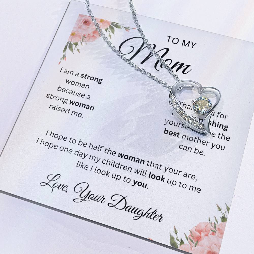 TO MY MOM| Thank You| Forever Love Necklace