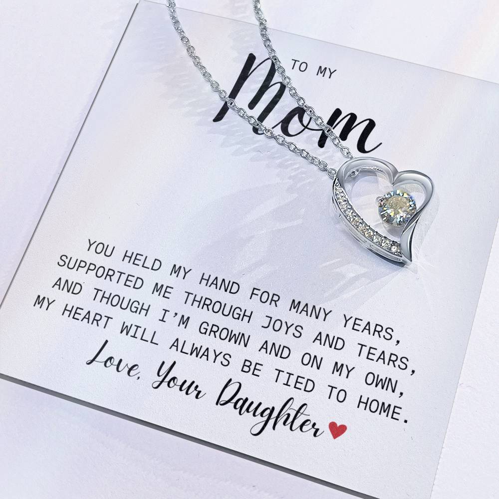 To My Mom| You Held My Hand From Daughter| Forever Love Necklace