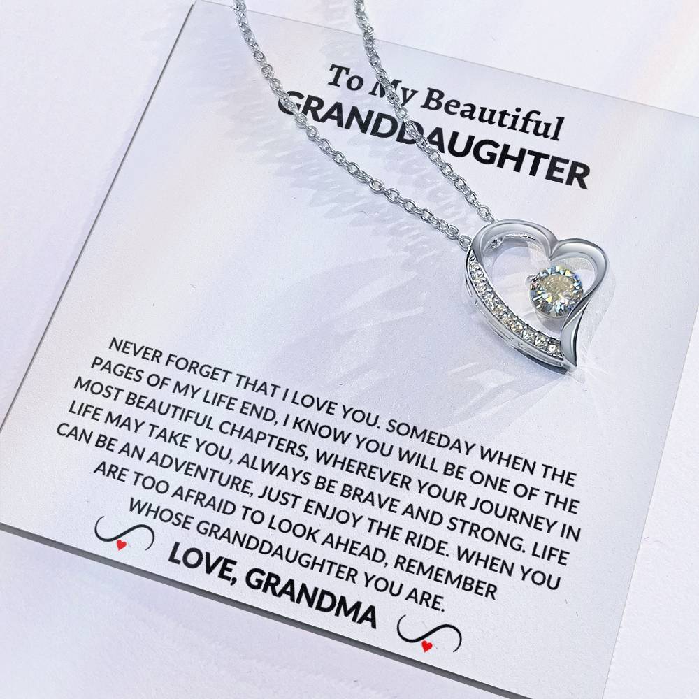 To My Beautiful Granddaughter| Forever Love Necklace