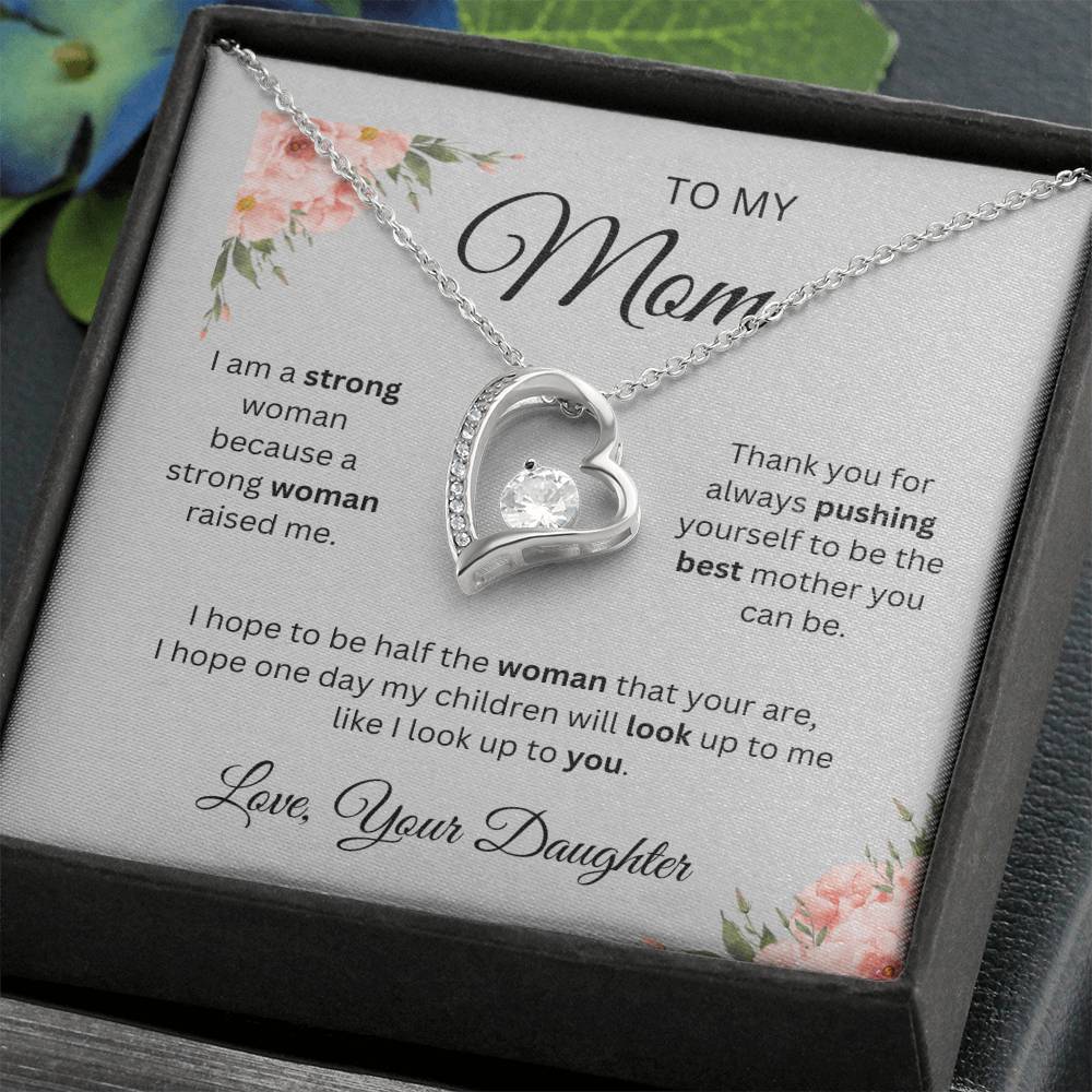 TO MY MOM| Thank You-Grey-Forever Love Necklace