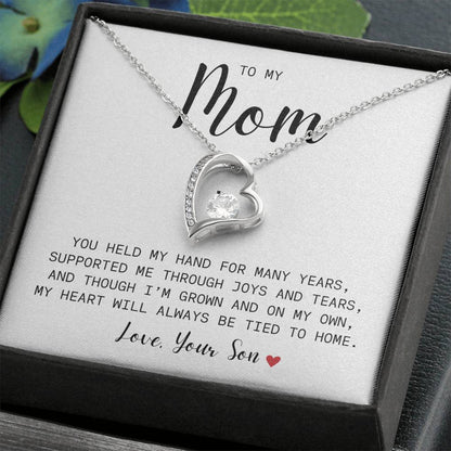 To My Mom| You Held My Hand From Son| Forever Love Necklace