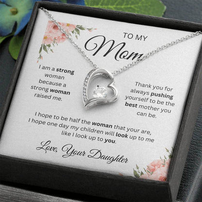 TO MY MOM| Thank You| Forever Love Necklace