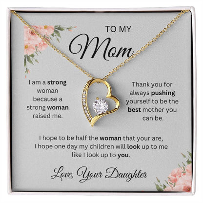 TO MY MOM| Thank You-Grey-Forever Love Necklace