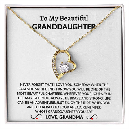 To My Beautiful Granddaughter| Forever Love Necklace