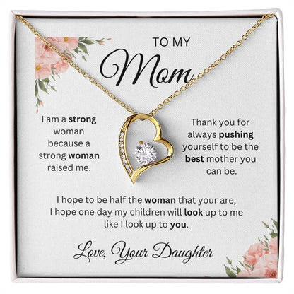 TO MY MOM| Thank You| Forever Love Necklace