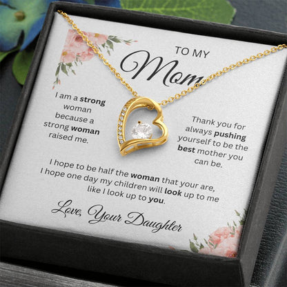TO MY MOM| Thank You| Forever Love Necklace