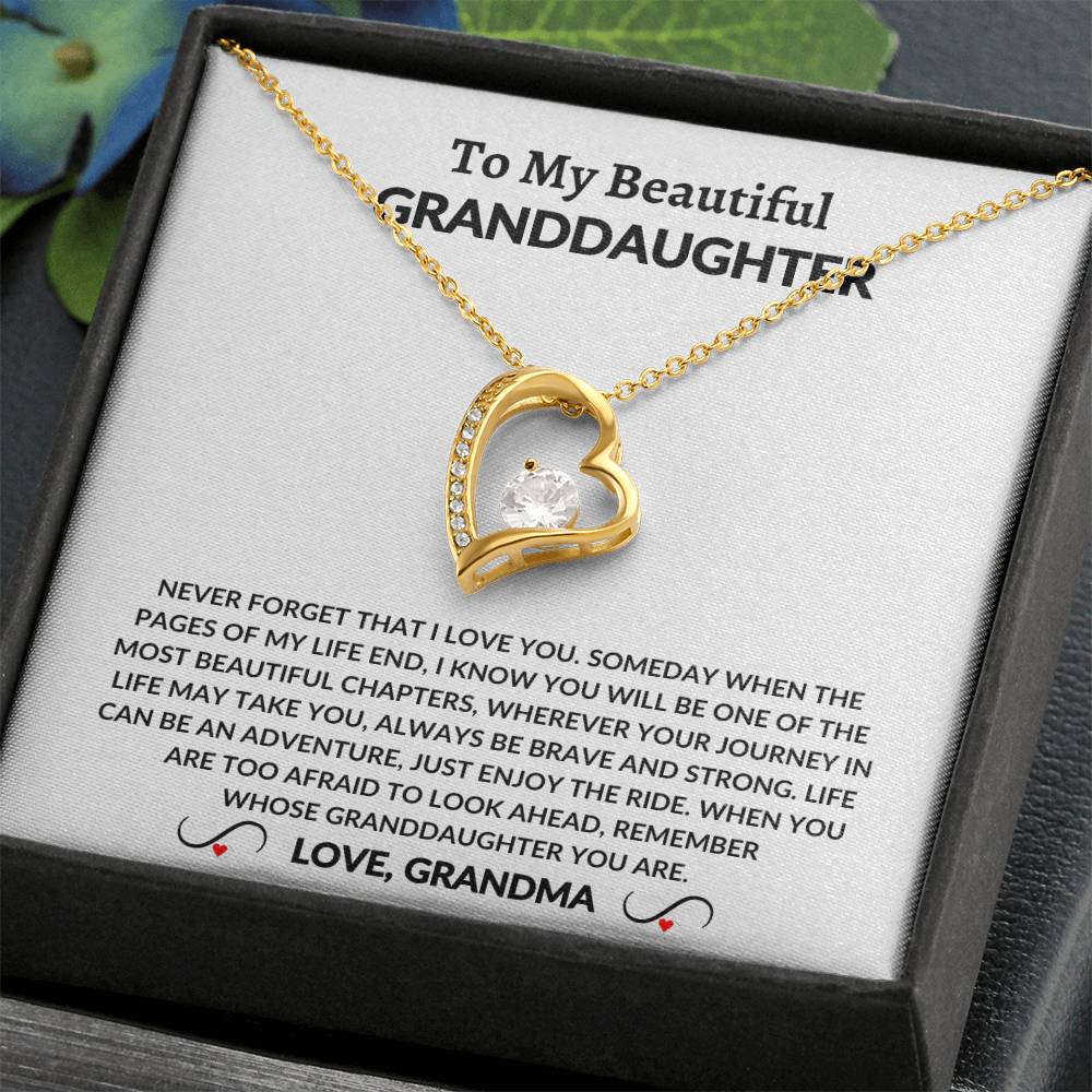 To My Beautiful Granddaughter| Forever Love Necklace