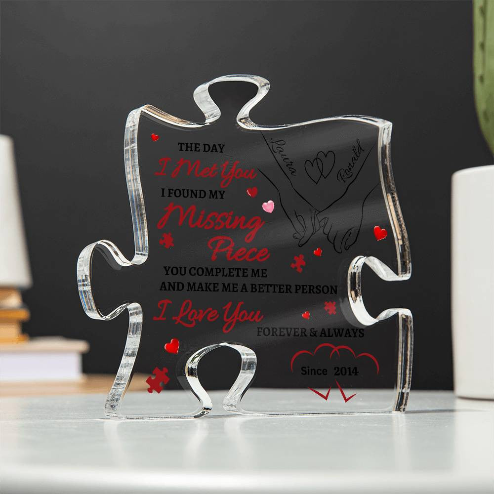 Personalized Missing Piece Acrylic Plaque