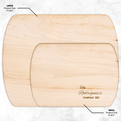 Personalized Family Name Hardwood Cutting Board