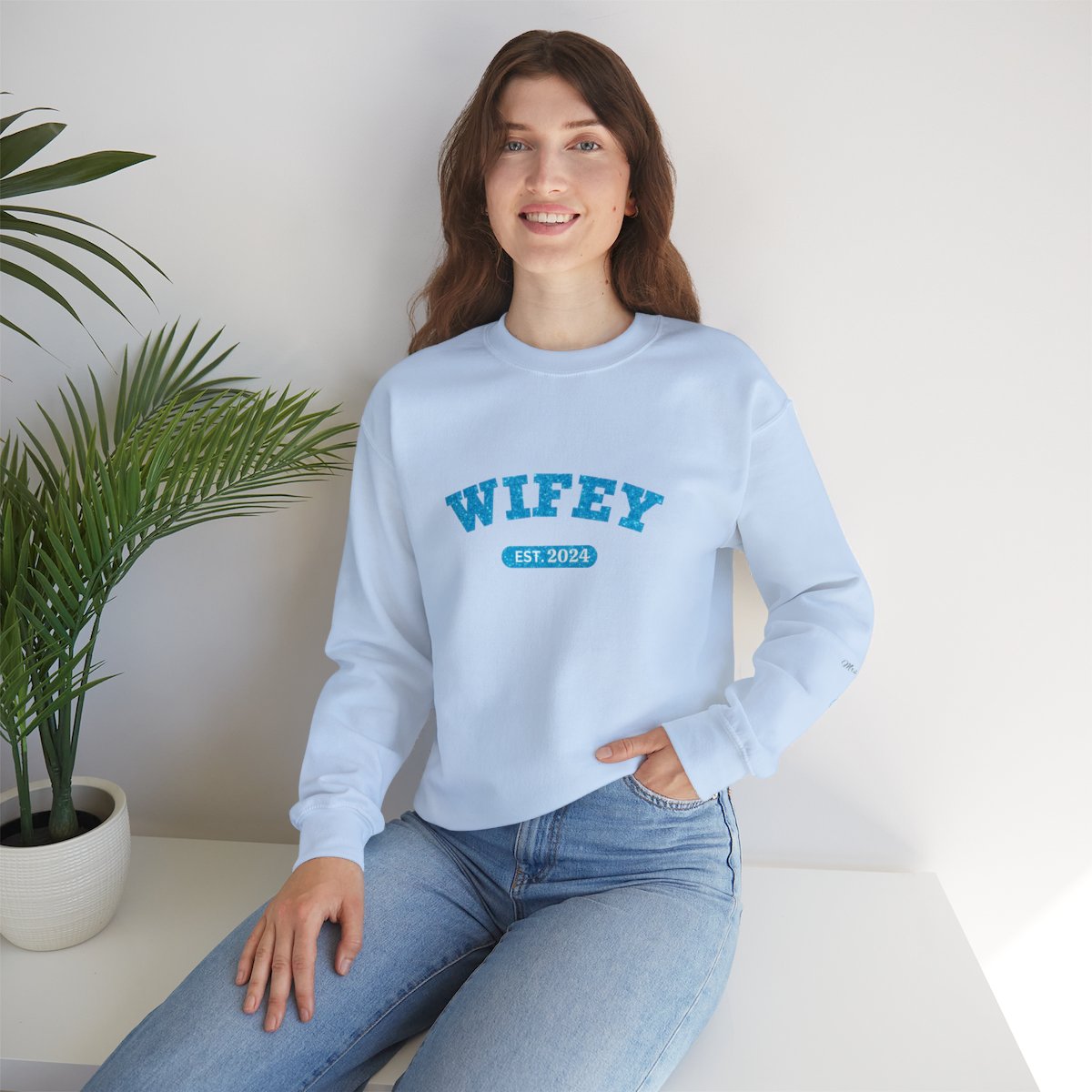 Personalized Wifey Crewneck Sweatshirt